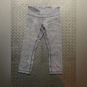 Lululemon Athletica Black and White Geometric Leggings